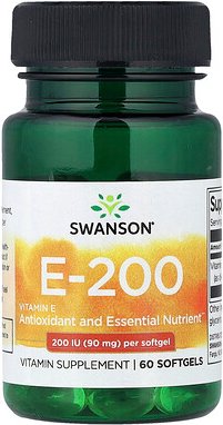 Swanson, Vitamin E-200, 90 mg (200 IU), 60 Weichkapseln