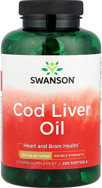 Thumbnail - Swanson, Cod Liver Oil, Kabeljauleberöl, 250 Weichkapseln