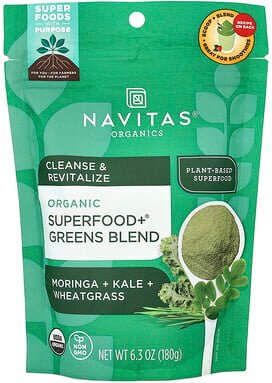 Navitas Organics, Organic Superfood+® Greens Blend, Gemüsemischung, 180 g (6,3 oz.)