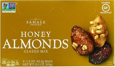 Sahale Snacks, Glazed Mix, Honig-Mandeln, 9 Päckchen, je 1,5 oz (42,5 g)