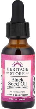 Heritage Store, Black Seed Oil, Schwarzkümmelöl, 30 ml (1 fl. oz.)
