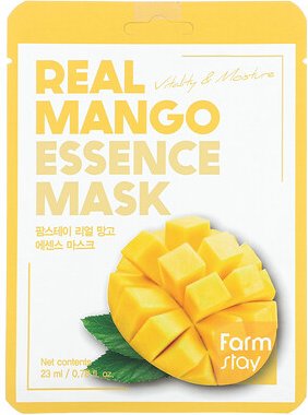 Farmstay, Real Mango Essence Beauty Mask, Beauty-Maske mit Echter-Mango-Essenz, 1 Tuchmaske, 23 ml (0,78 fl. oz.)