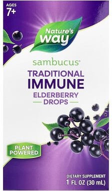 Nature's Way, Sambucus® Elderberry Drops, Holundertropfen, ab 7 Jahren, Beere, 30 ml (1 fl. oz.)
