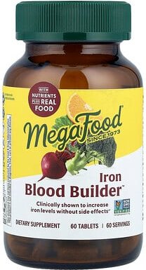 MegaFood, Blood Builder™, Eisen, 60 Tabletten