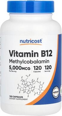 Nutricost, Vitamin B12, 5.000 mcg, 120 Kapseln