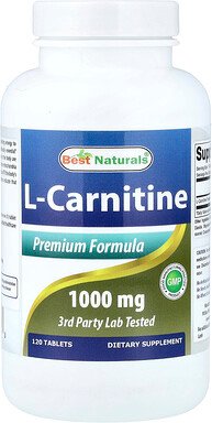 Best Naturals, L-Carnitin, 1.000 mg, 120 Tabletten