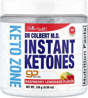 Divine Health, Dr. Colbert MD, Keto Zone, Instant Ketones, Keto-Zone, Instant Ketones, Himbeerlimonade, 130 g (4,59 oz.)