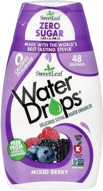 SweetLeaf Stevia, Water Drops, Delicious Stevia Water Enhancer, Stevia-Wasserverstärker, gemischte Beeren, 48 ml (1,62 f...