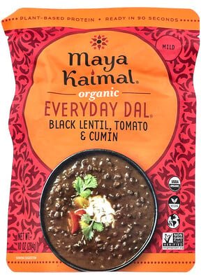 Maya Kaimal, Organic Everyday Dal, schwarze Linse + Tomate + Kreuzkümmel, 284 g (10 oz.)
