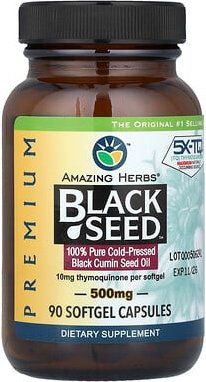 Amazing Herbs, Black Seed™, Schwarzkümmel, 90 Weichkapseln