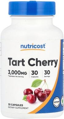 Nutricost, Tart Cherry, Sauerkirsche, 3.000 mg, 30 Kapseln