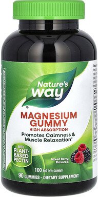 Thumbnail - Nature's Way, Magnesium Gummy, Magnesium Gummy, gemischte Beeren, 100 mg, 90 Fruchtgummis