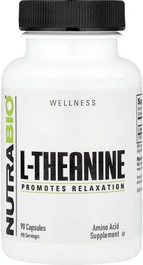 NutraBio, L-Theanine, L-Theanin, 90 Kapseln (200 mg pro Kapsel)