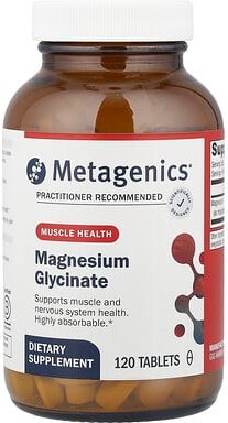 Metagenics, Magnesium Glycinate, Magnesiumglycinat, 100 mg, 120 Tabletten