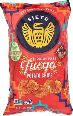 Siete, Potato Chips, Kartoffelchips, Fuego, 156 g (5,5 oz.)