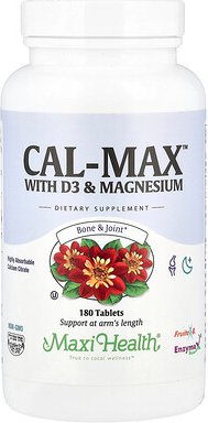 Maxi Health, Cal-Max™ mit D3 und Magnesium, 180 Tabletten