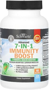 Thumbnail - BioSchwartz, Advanced 7-in-1 Immunity Boost, fortschrittlicher 7-in-1-Immunitätsboost, 120 Kapseln