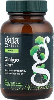 Thumbnail - Gaia Herbs, Ginkgo Leaf, Ginkgoblatt, 60 flüssige Phyto-Caps®