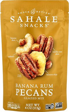 Sahale Snacks, Glasierte Mischung, Bananen-Rum-Pekannüsse, 113 g (4 oz.)