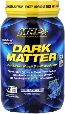 MHP, DARK MATTER, Muskelwachstumsbeschleuniger nach dem Training, Blaue Himbeere, 1.560 g (3,44 lbs.)