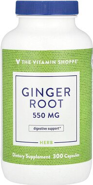 The Vitamin Shoppe, Ginger Root, Ingwerwurzel, 550 mg, 300 Kapseln