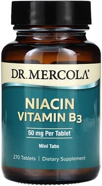 Dr. Mercola, Niacin, Vitamin B3, 50 mg, 270 Tabletten
