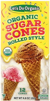 Edward & Sons, Let's Do Organic®, Organic Sugar Cones, Bio-Zuckerwaffeln, gerollt, 12 Waffeln, 132 g (4,6 oz.)