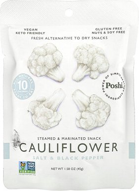 Poshi, Cauliflower, Salt & Black Pepper, Blumenkohl, Salz und schwarzer Pfeffer, 45 g (1,58 oz.)