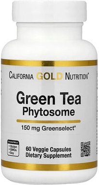 California Gold Nutrition, Green Tea Phytosome, Grüner-Tee-Phytosom, 150 mg, 60 pflanzliche Kapseln