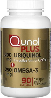 Qunol, Plus, Ubichinol 200 mg + Omega-3 250 mg, 90 Weichkapseln
