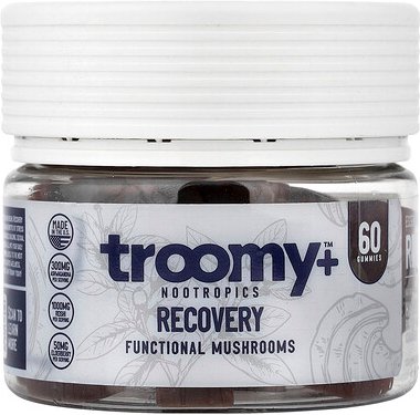 Troomy Nootropics, Recovery, Functional Mushrooms Gummies, Harvest Berry Acai, 60 Gummies, 9.52 oz (270 g)