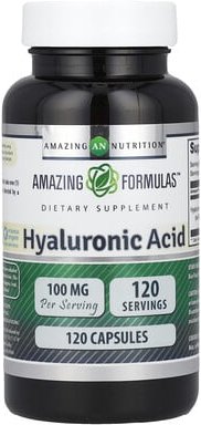 Amazing Nutrition, Hyaluronic Acid, Hyaluronsäure, 100 mg, 120 Kapseln