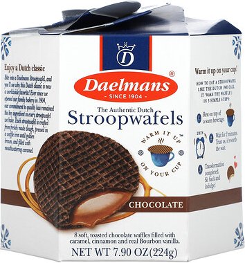 Daelmans, Stroopwafels, Schokolade, 8 Waffeln, 224 g (7,9 oz.)