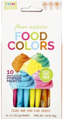 ColorKitchen, Food Colors From Nature, Lebensmittelfarben aus der Natur, mehrfarbig, 10 Farbpäckchen, je 3 g (0,11 oz.).