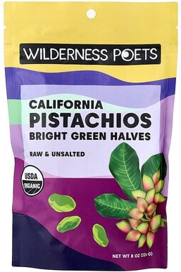 Wilderness Poets, California Pistachios, Bright Green Happen, ungesalzen, 226 g (8 oz.)