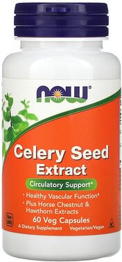 NOW Foods, Celery Seed Extract, Selleriesamenextrakt, 60 pflanzliche Kapseln