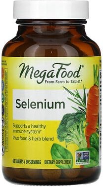 MegaFood, Selen, 60 Tabletten