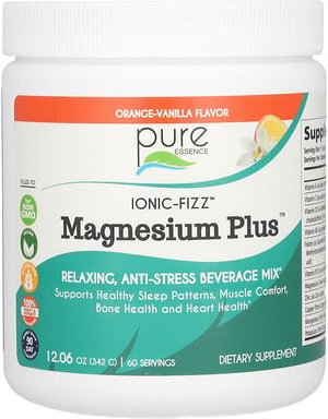 Pure Essence, Ionic-Fizz Magnesium Plus, Orange-Vanille, 342 g (12,06 oz.)