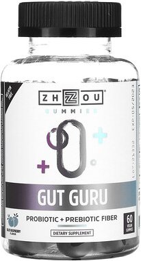 Thumbnail - Zhou Nutrition, Gut Guru, Blue Raspberry, 60 vegane Fruchtgummis