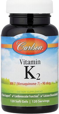 Carlson, Vitamin K2, 90 mcg, 120 Weichkapseln