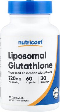 Nutricost, Liposomal Glutathione, liposomales Glutathion, 60 Kapseln (360 mg pro Kapsel)