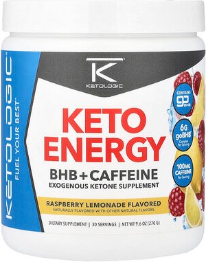KetoLogic, Keto Energy, BHB + Koffein, Himbeerlimonade, 270 g (9,6 oz.)