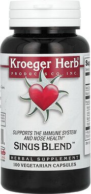 Kroeger Herb Co, Sinus Blend, Sinusmischung, 100 pflanzliche Kapseln