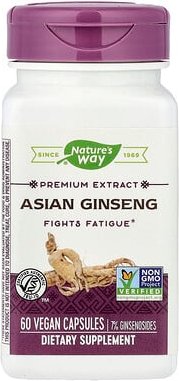 Thumbnail - Nature's Way, Premium Extract, Asiatischer-Ginseng-Extrakt, 60 vegane Kapseln (550 mg pro Kapsel)