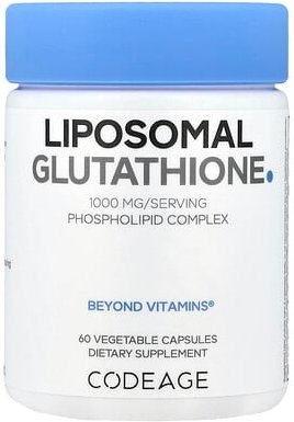 Codeage, Liposomal Glutathione, liposomales Glutathion, 60 pflanzliche Kapseln (500 mg pro Kapsel)