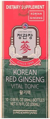 JungKwanJang, Korean Red Ginseng Vital Tonic, 10 Flaschen, je 20 ml (0,68 fl. oz.)