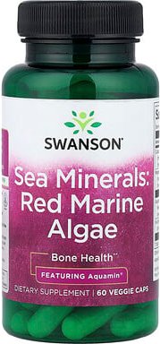 Swanson, Sea Minerals, Red Marine Algae, Meeresmineralien, 60 vegetarische Kapseln