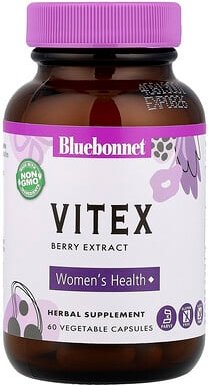 Bluebonnet Nutrition, Vitex Berry Extract, Mönchspfeffer-Beerenextrakt, 60 pflanzliche Kapseln (225 mg pro Kapsel)