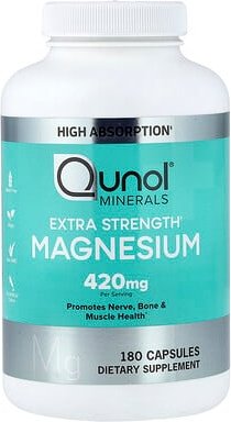 Qunol, Magnesium, Magnesium, 180 Kapseln (210 mg pro Kapsel)