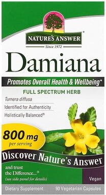 Nature's Answer, Damiana, 90 pflanzliche Kapseln (400 mg pro Kapsel)